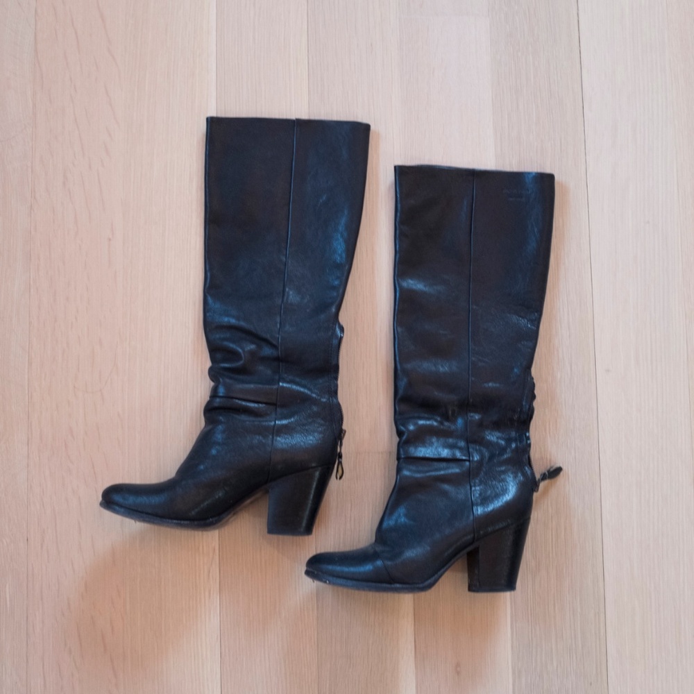 AUTHENTIC rag & bone Newbury Knee Boots Black 37